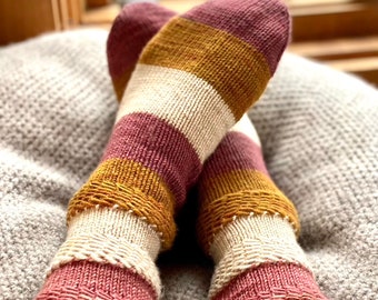 Magic Heel Socks DK Easy Knitting Pattern for Women's Socks