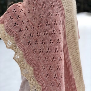 Knitting Pattern SUGAR ON SNOW shawl