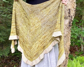 Knitting Pattern the Road of Life Shawl with Ruffle Border