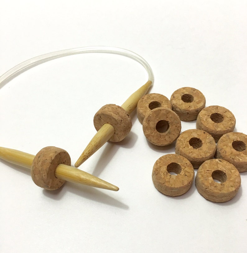 Point Protectors for Knitting Needles in Cork Needle Caps Etsy