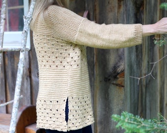 FIVE DAYS SWEATER knitting pattern wool pullover