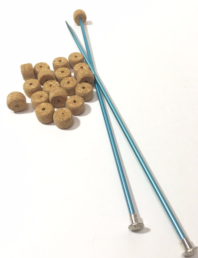 Point Protectors for Knitting Needles in Cork Needle Caps Etsy UK