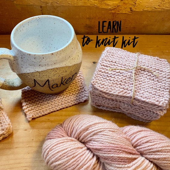 Learn How to Knit Kit for Children and Adults Knit Wool Etsy