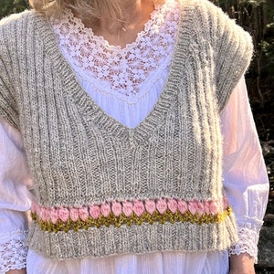 Kulipa Slipover Knitting Pattern Adult Vest Oversized Sleeveless Pullover