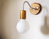 Raw Brass White Wall Light Sconce On Off Switch Plug-in Option Retro Loft Unique Minimalist Lights Art Deco Decor