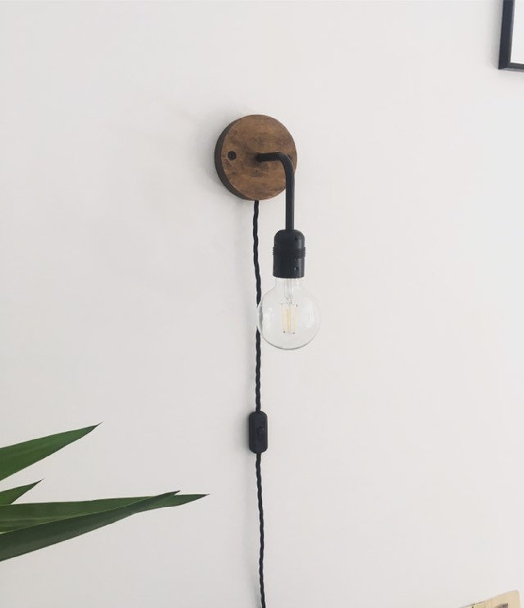 Wall Light With Switch Plug in Sconce Sconce Plug In Light Etsy UK