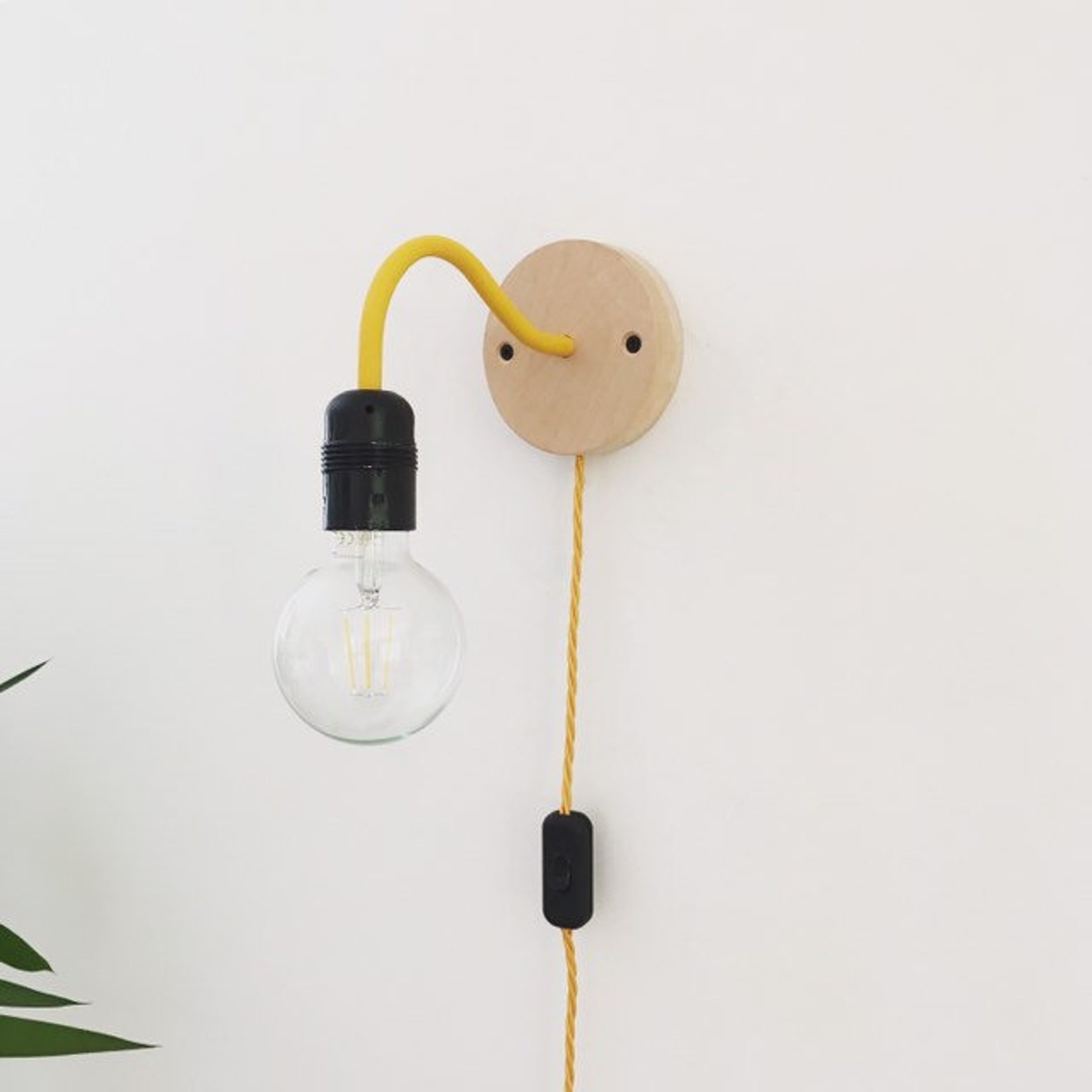 Wall Light With Switch Plug in Sconce Sconce Plug In Light Etsy