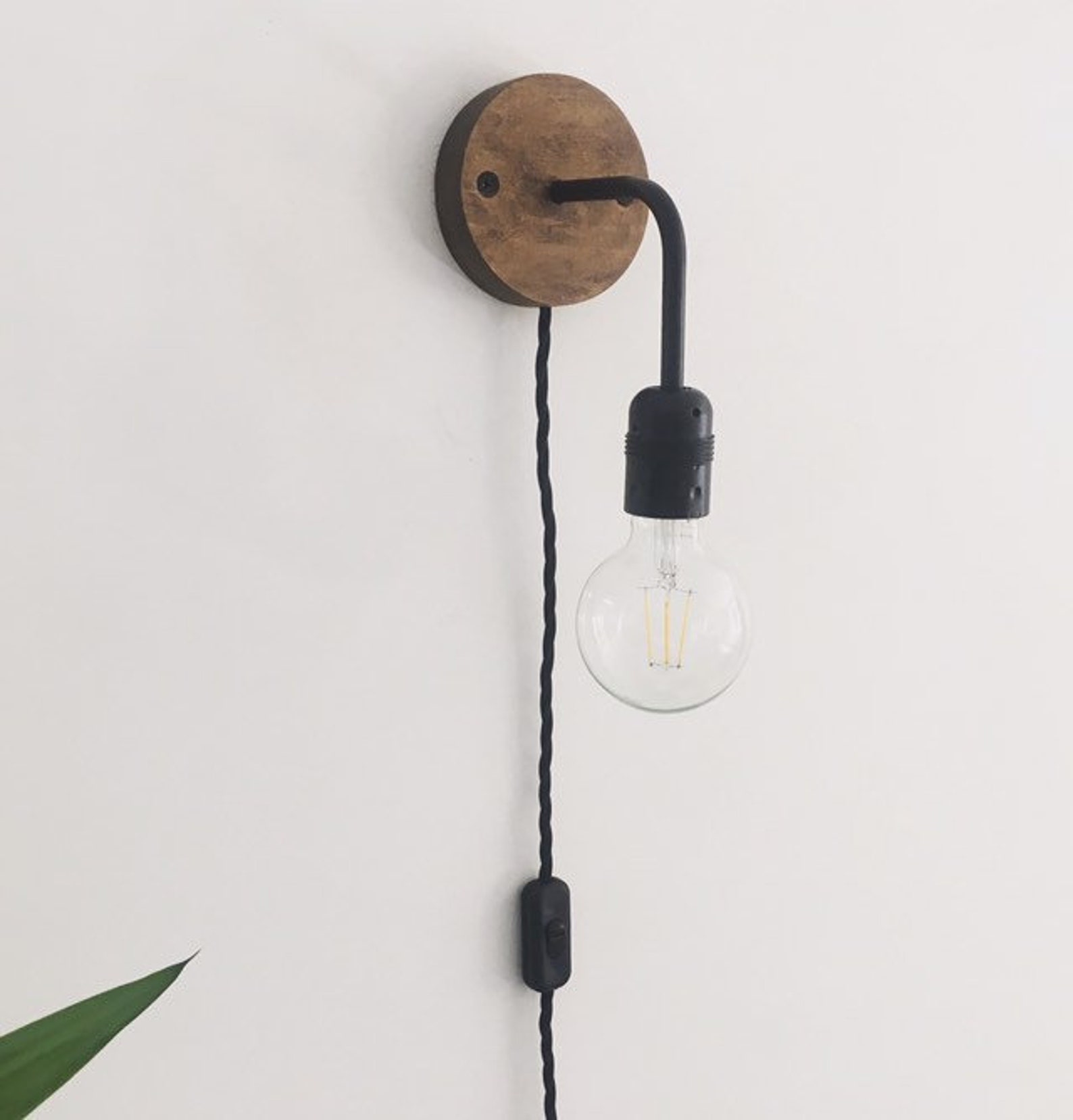 Wall Light With Switch Plug in Sconce Sconce Plug In Light Etsy