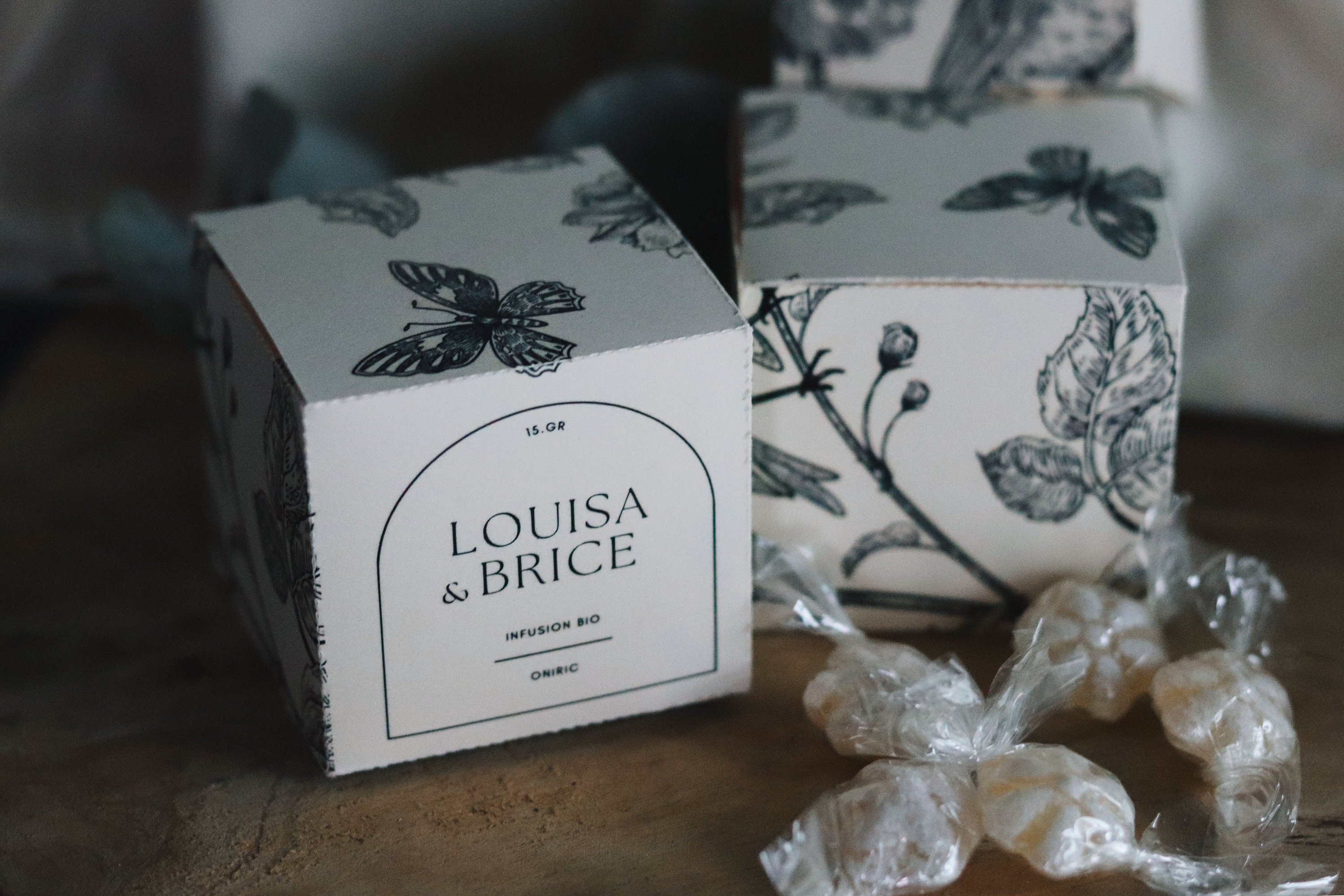 Boîte de Bonbons au Miel et Eucalyptus – Cadeau Invité Mariage