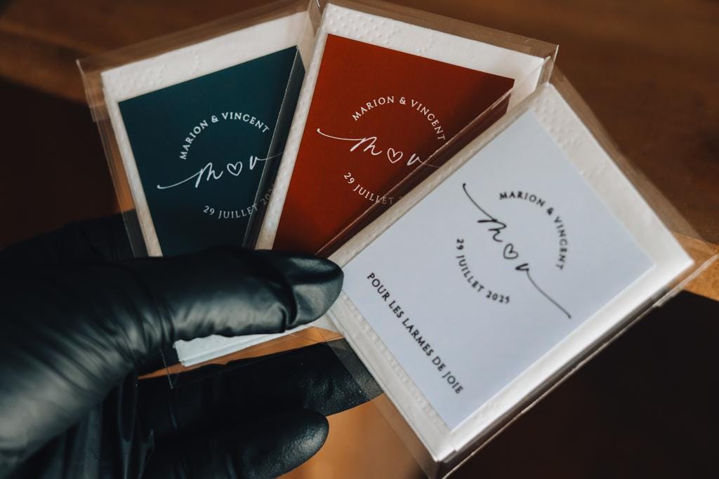Mini mouchoirs personnalisés pour un mariage inoubliable