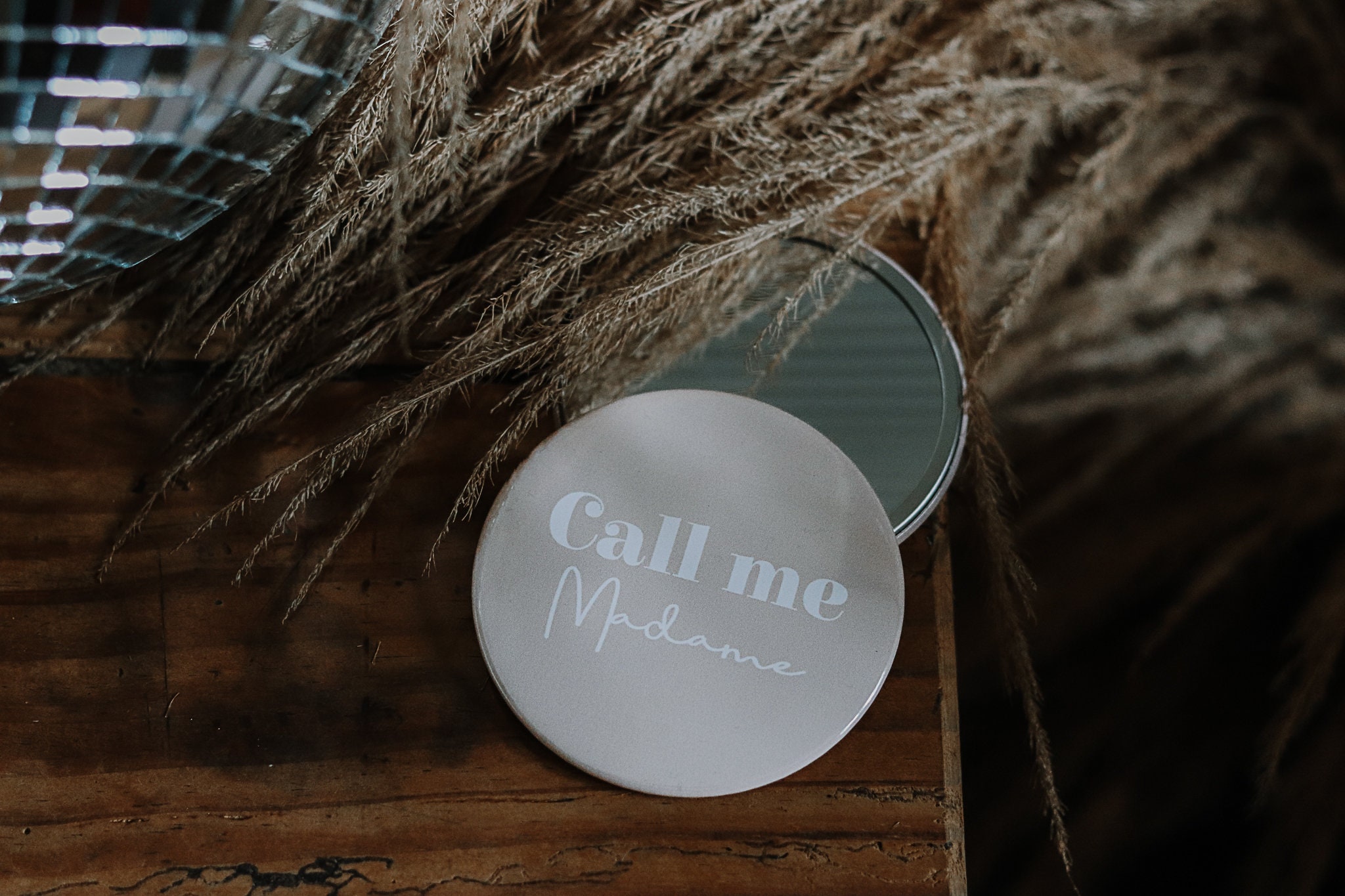 Miroir de poche personnalisé pour cadeaux invités – minimum 10