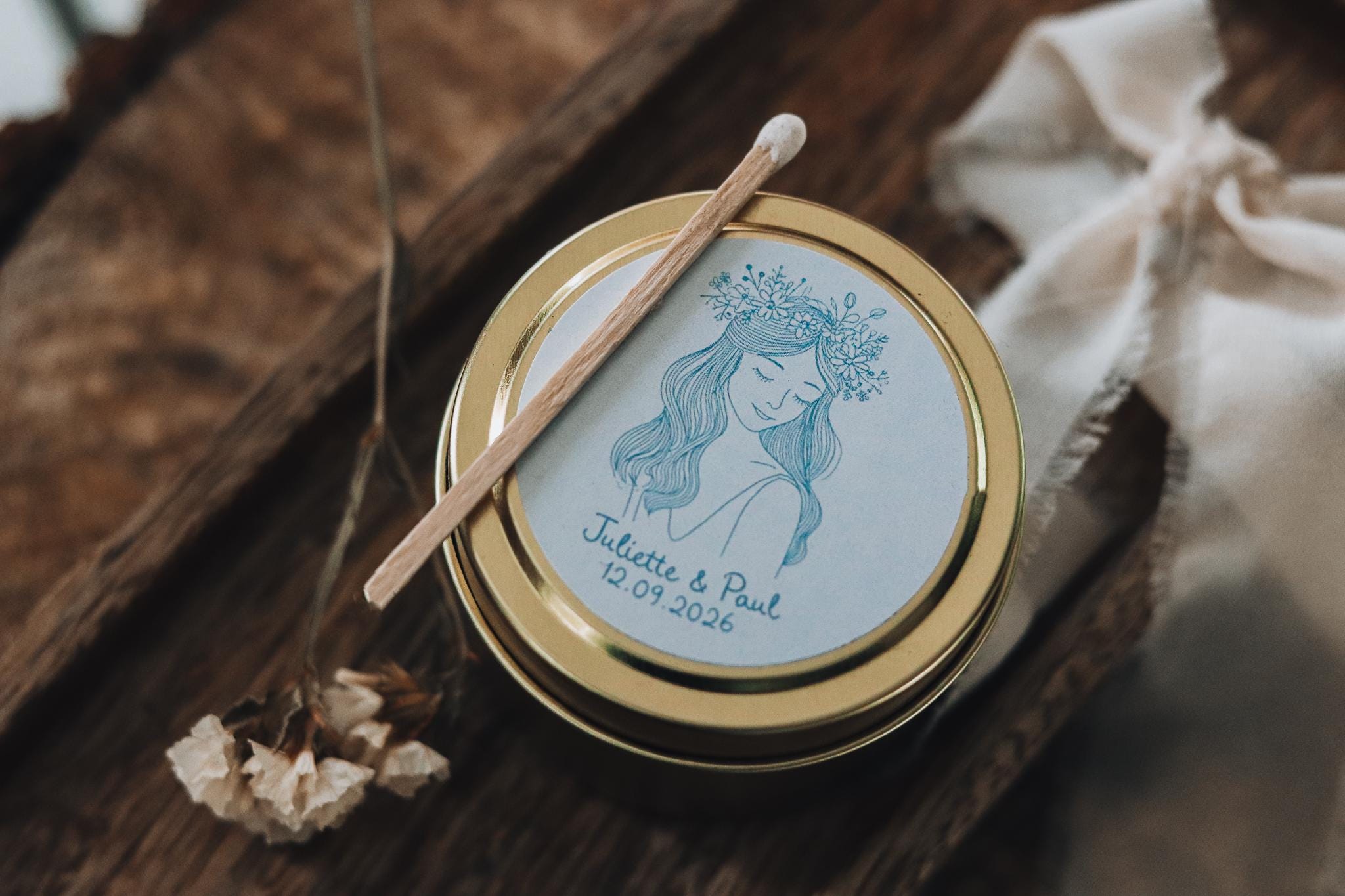 Bougie parfumée sur mesure – Cadeaux pour événements