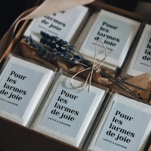 Mini-Mouchoirs Personnalisés "Larmes de Joie" pour Mariage