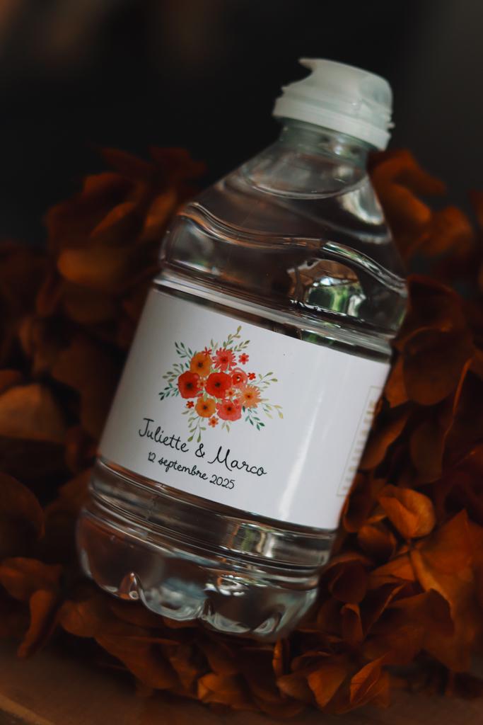 Étiquettes Personnalisées pour Bouteilles d’Eau Élégantes