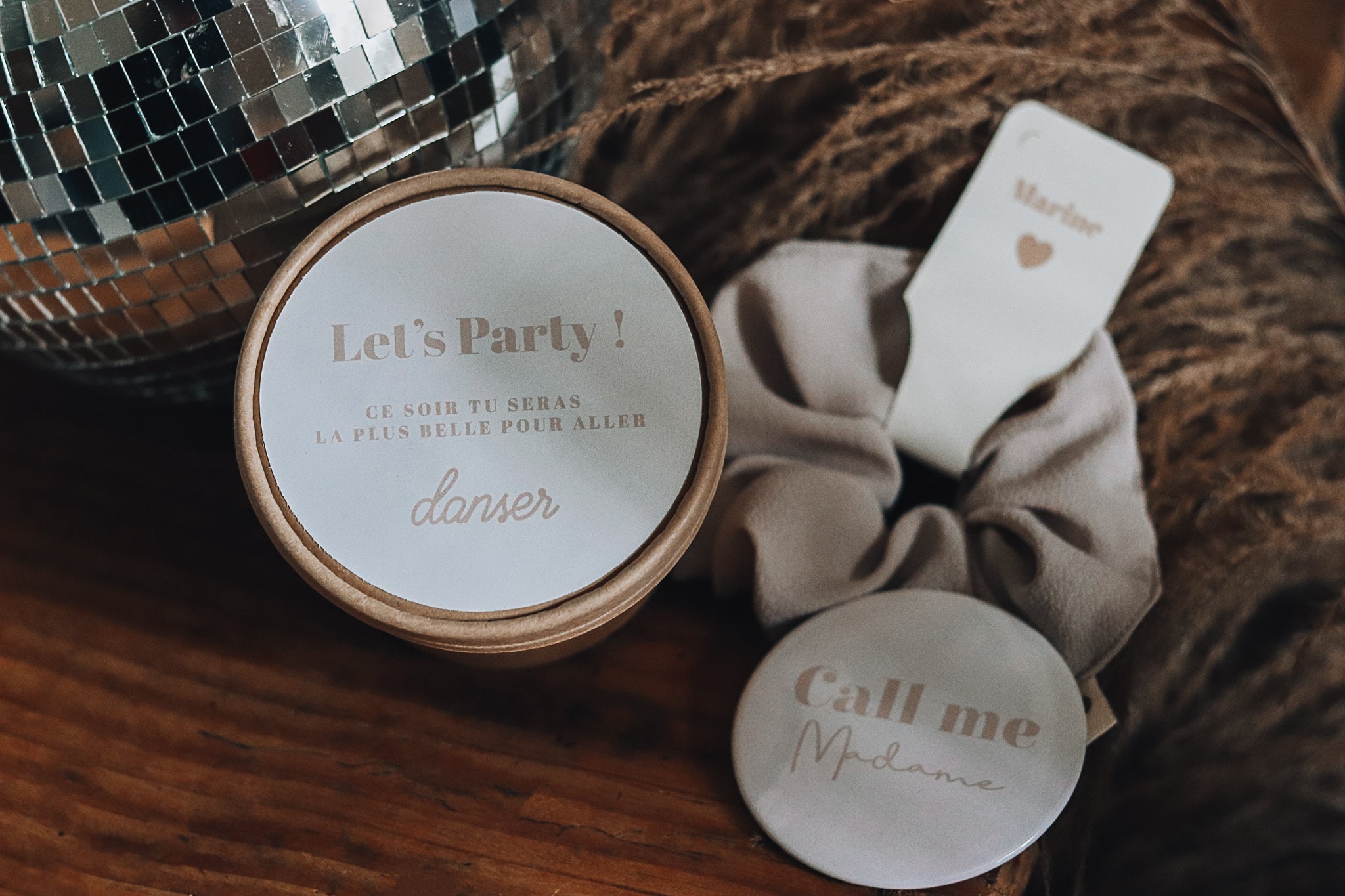 Coffret chouchou et miroir personnalisé – minimum 10 unités