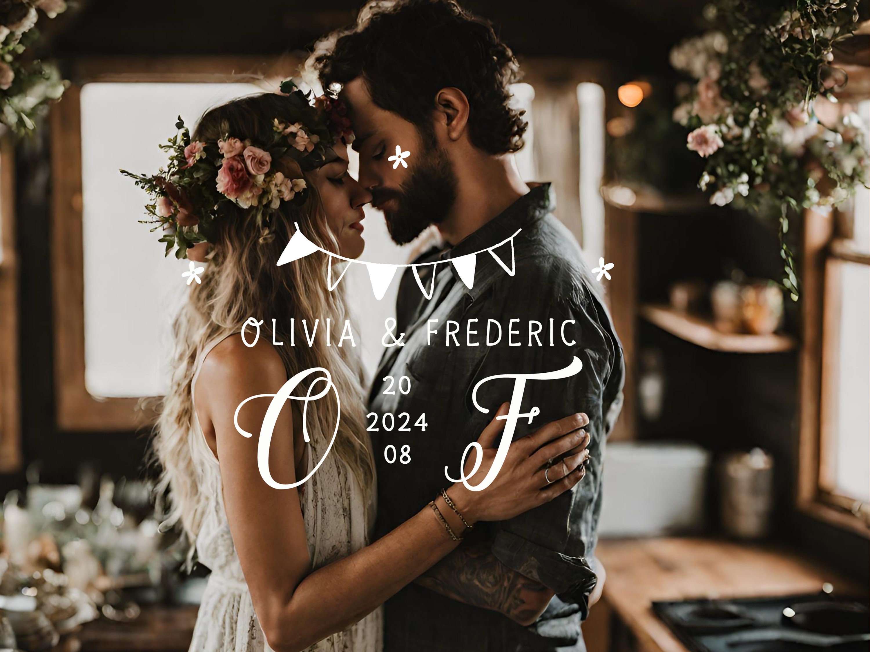 Logo de Mariage Personnalisé Élégant et Unique