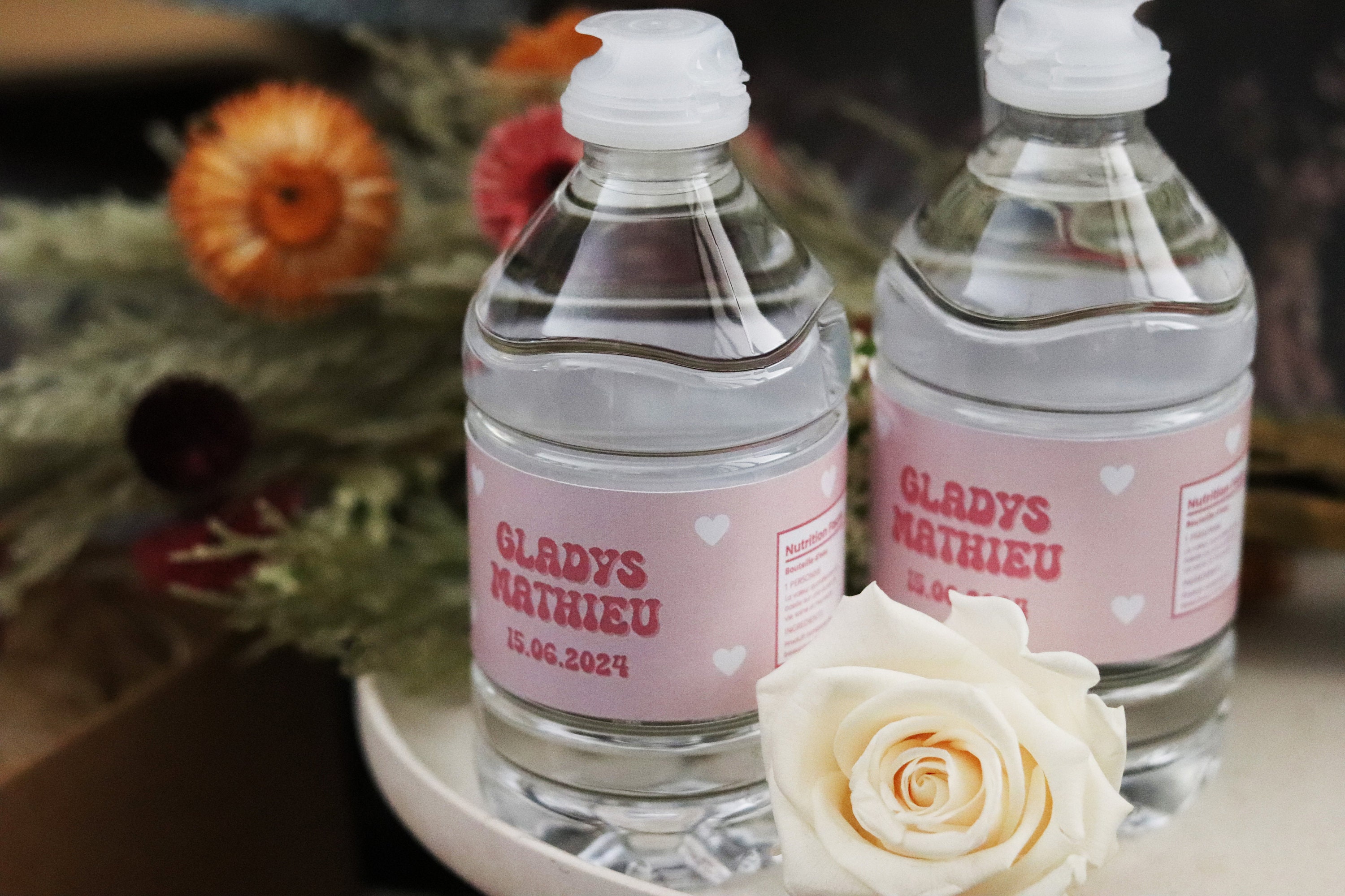 Étiquettes Personnalisées pour Bouteilles d’Eau Élégantes