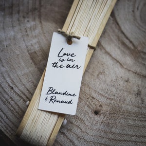 Cadeaux invités : Eventail + petite étiquette - commande minimum 20