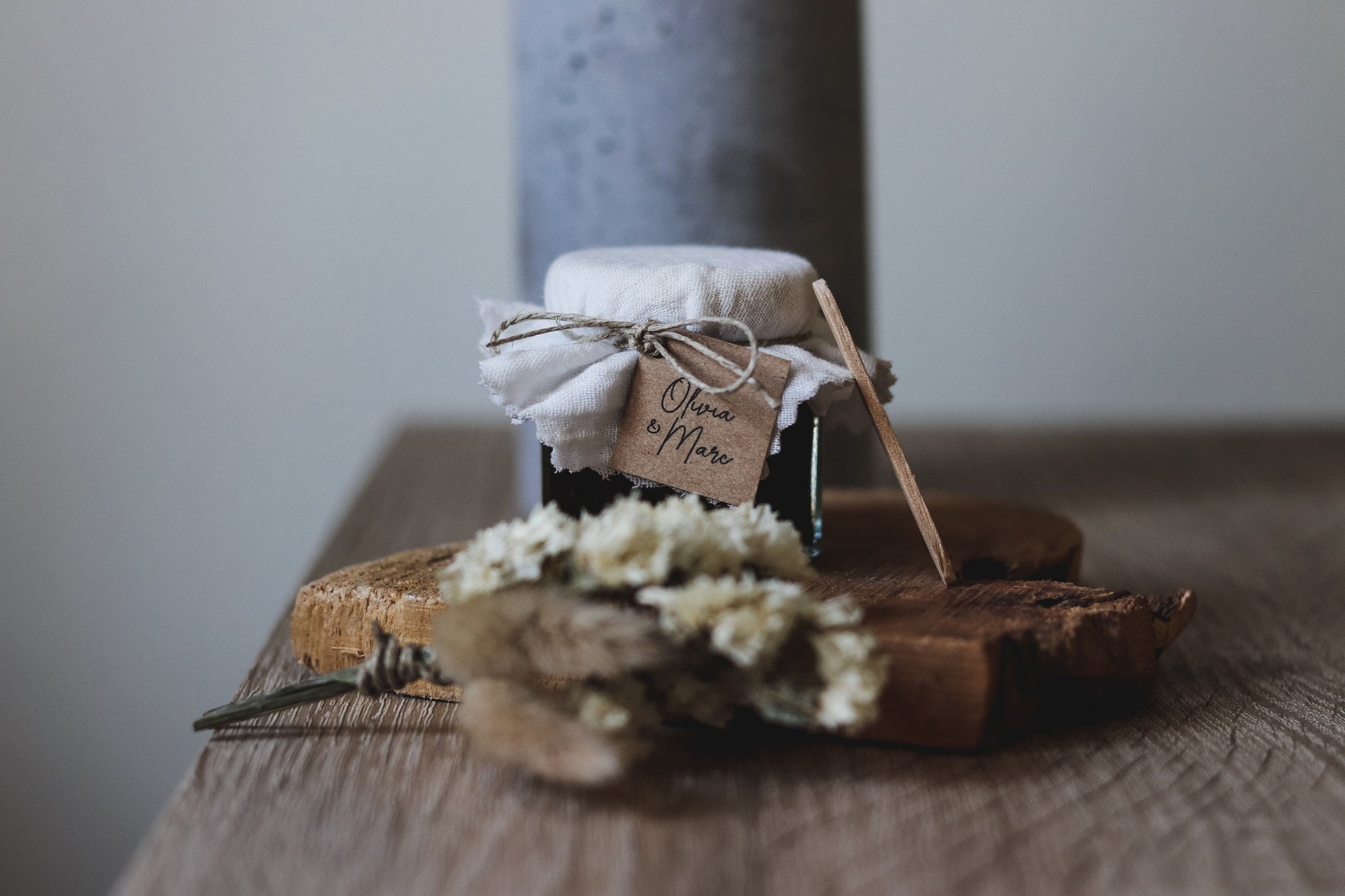 Petit pot de miel avec spatule – Commande minimale 25 pots