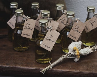 Mini bouteille d'huile d'olive première pression à froid bio infusée au romarin - quantité mini 30