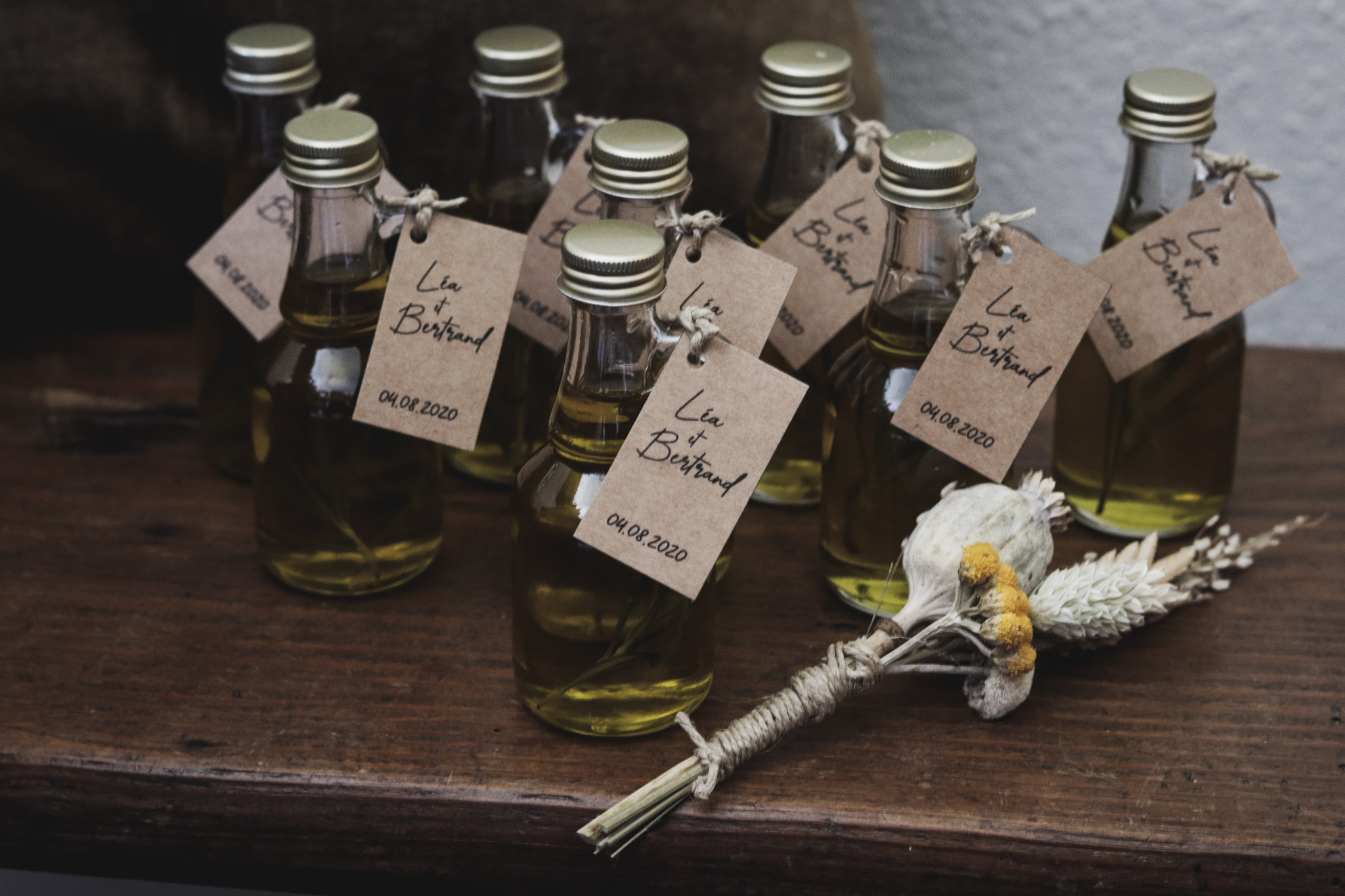 Mini bouteille d’huile d’olive bio infusée au romarin – 30ml