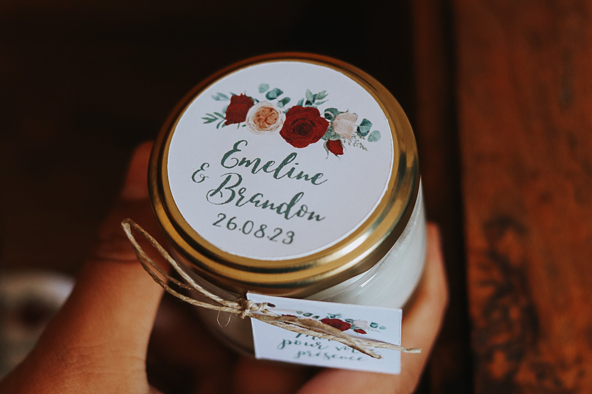 Bougie parfumée en cire de soja – Cadeaux invités