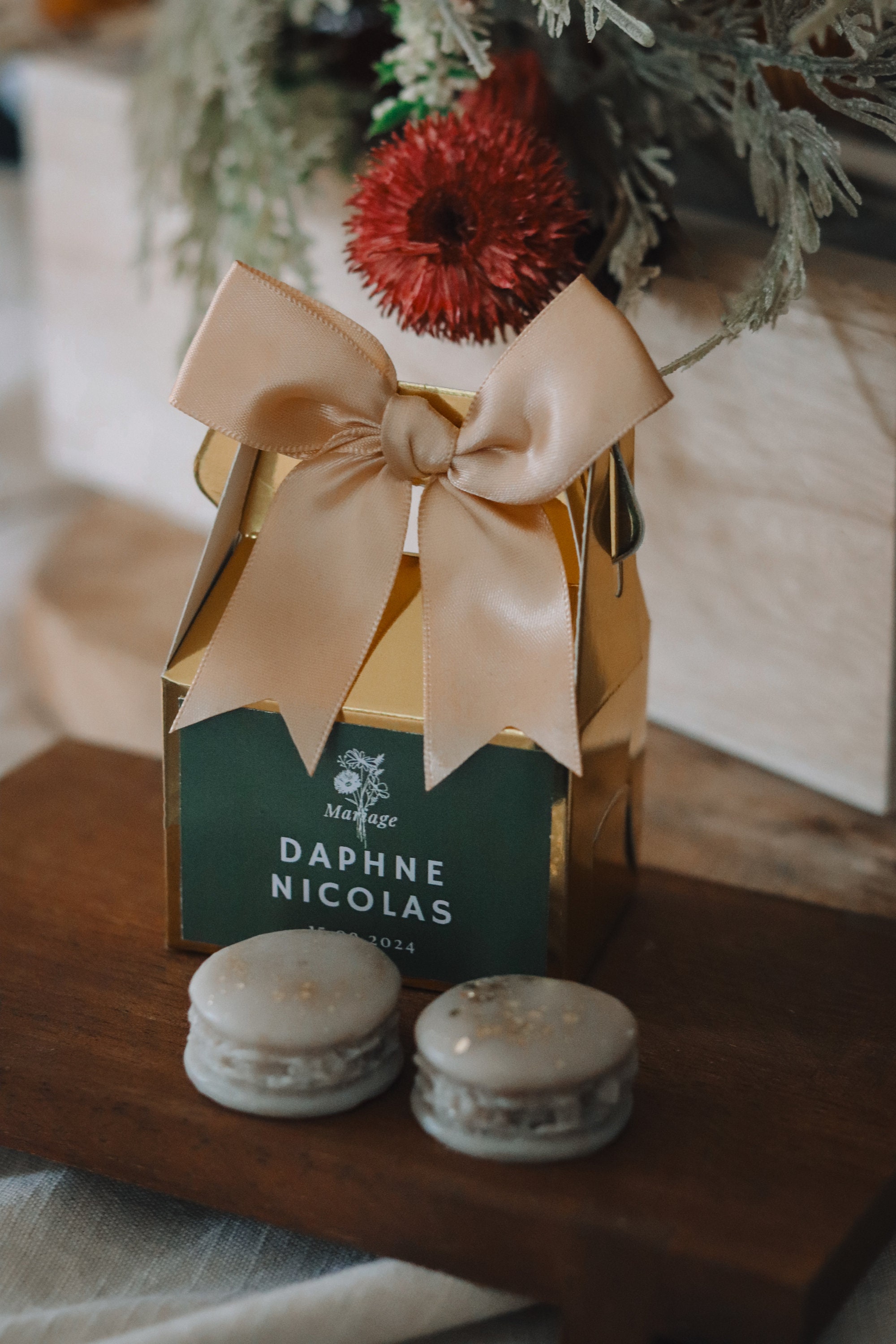 Mini boîte personnalisée avec fondant bougie parfumée