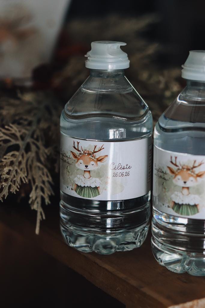Étiquettes Personnalisées pour Bouteilles d’Eau Élégantes