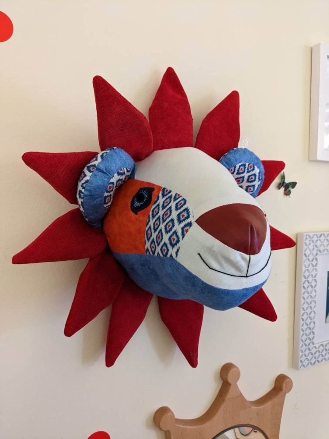 Faux Lion Head Wall Art for Nursery Etsy