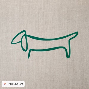 Picasso Dachshund Vinyl Decal / Doxie Decal/ Vinyl Sticker / Doxie Decor / Doxie Lover