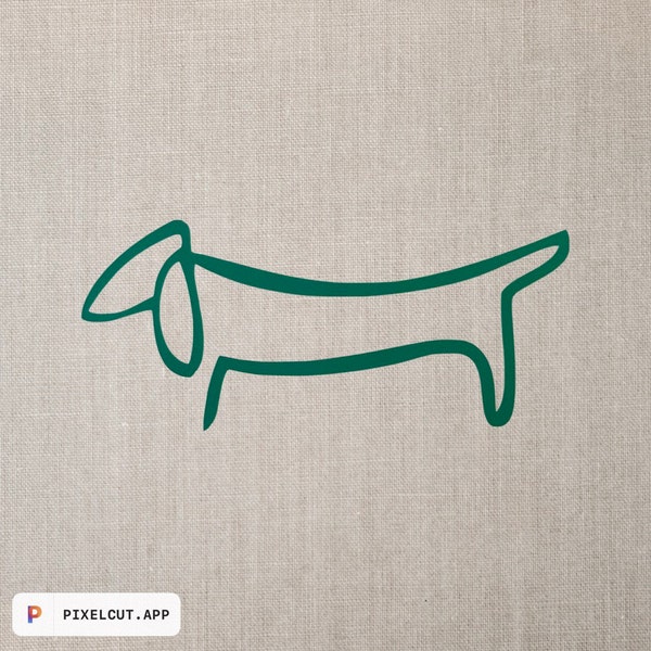 Picasso Dachshund Vinyl Decal / Doxie Decal/ Vinyl Sticker / Doxie Decor / Doxie Lover