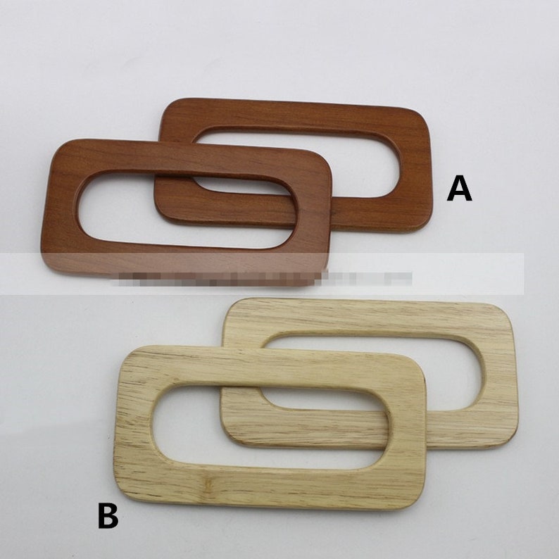 Teapot Handle Handbags Supply Purse Wristlet Handles Wooden Handcraft Material for Handbag Making 1 Pair 20*10cm Wooden Handles for Bag