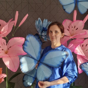 Giant butterfly Crepe paper decoration prop