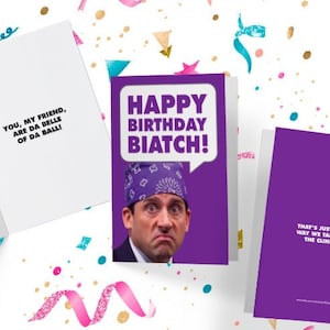 Prison Mike Birthday Card and Dwight Schrute Business Card, Michael Scott, Birthday Card, The Office Card, Office US, Happy, Dunder Mifflin image 2