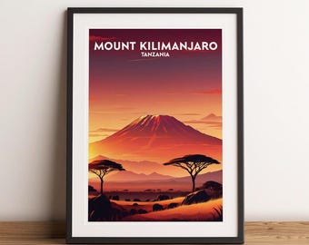 Mt Kilimanjaro Print, Mount Kilimanjaro Poster, Kilimanjaro Coordinates, Kilimanjaro Wall Art, Kilimanjaro Photo Print, Kilimanjaro Travel