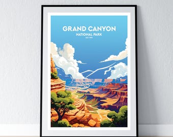 Grand Canyon National Park Poster Grand Canyon National Park Print Minimalist Poster Print Home Decor Wall Art Travel Gift WPA