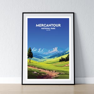 Mercantour National Park Poster Mercantour National Park Print Minimalistisches Poster Print Wohnkultur Wand Kunst Reise Geschenk WPA
