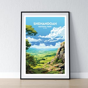 Shenandoah National Park Poster Shenandoah National Park Druck Minimalistisches Poster Print Wohnkultur Wand Kunst Reise Geschenk WPA