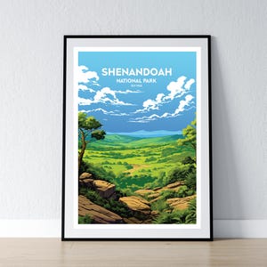 Shenandoah National Park Poster Shenandoah National Park Druck Minimalistisches Poster Print Wohnkultur Wand Kunst Reise Geschenk WPA