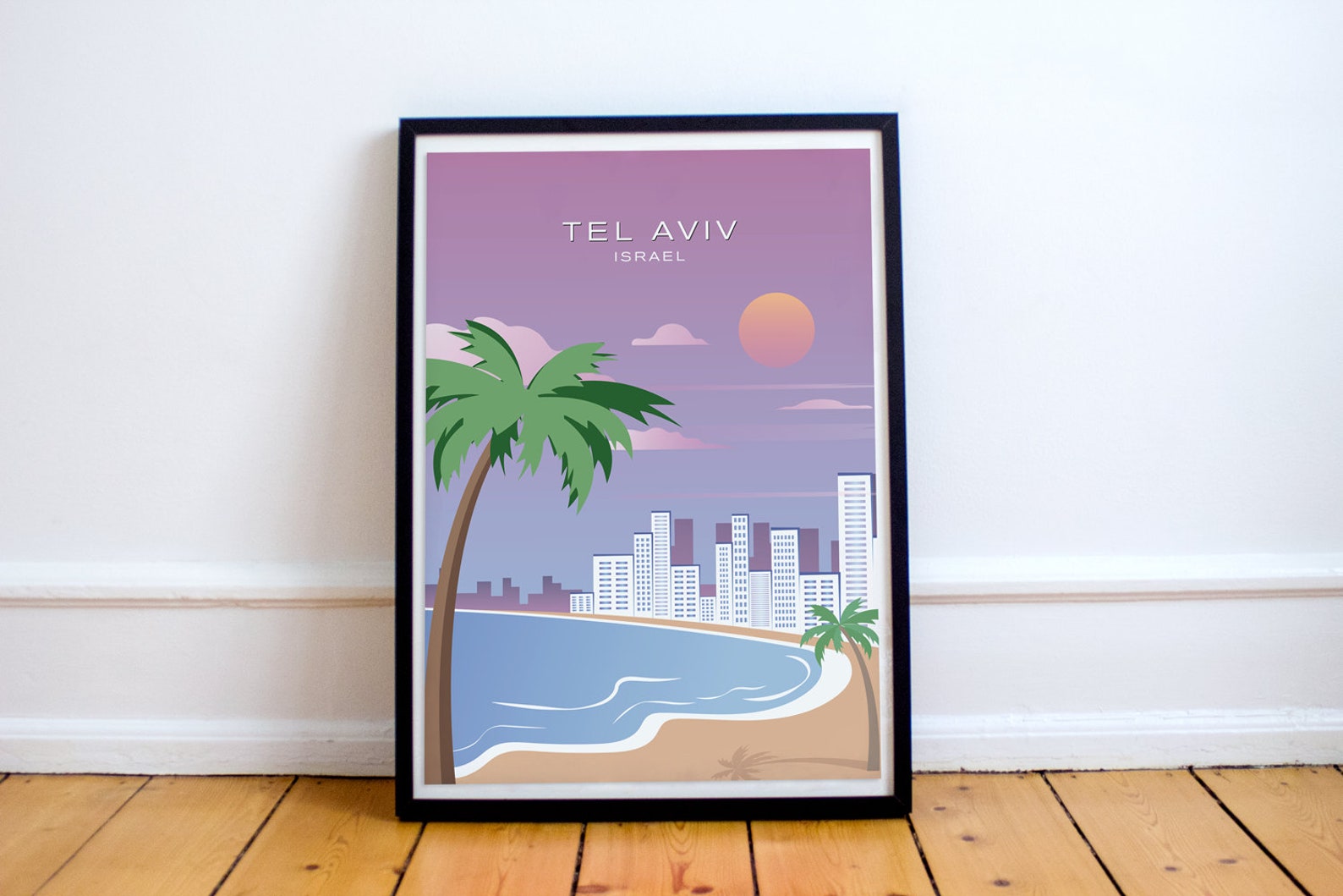 Tel Aviv Print Tel Aviv Poster Tel Aviv Vintage Retro Print Etsy