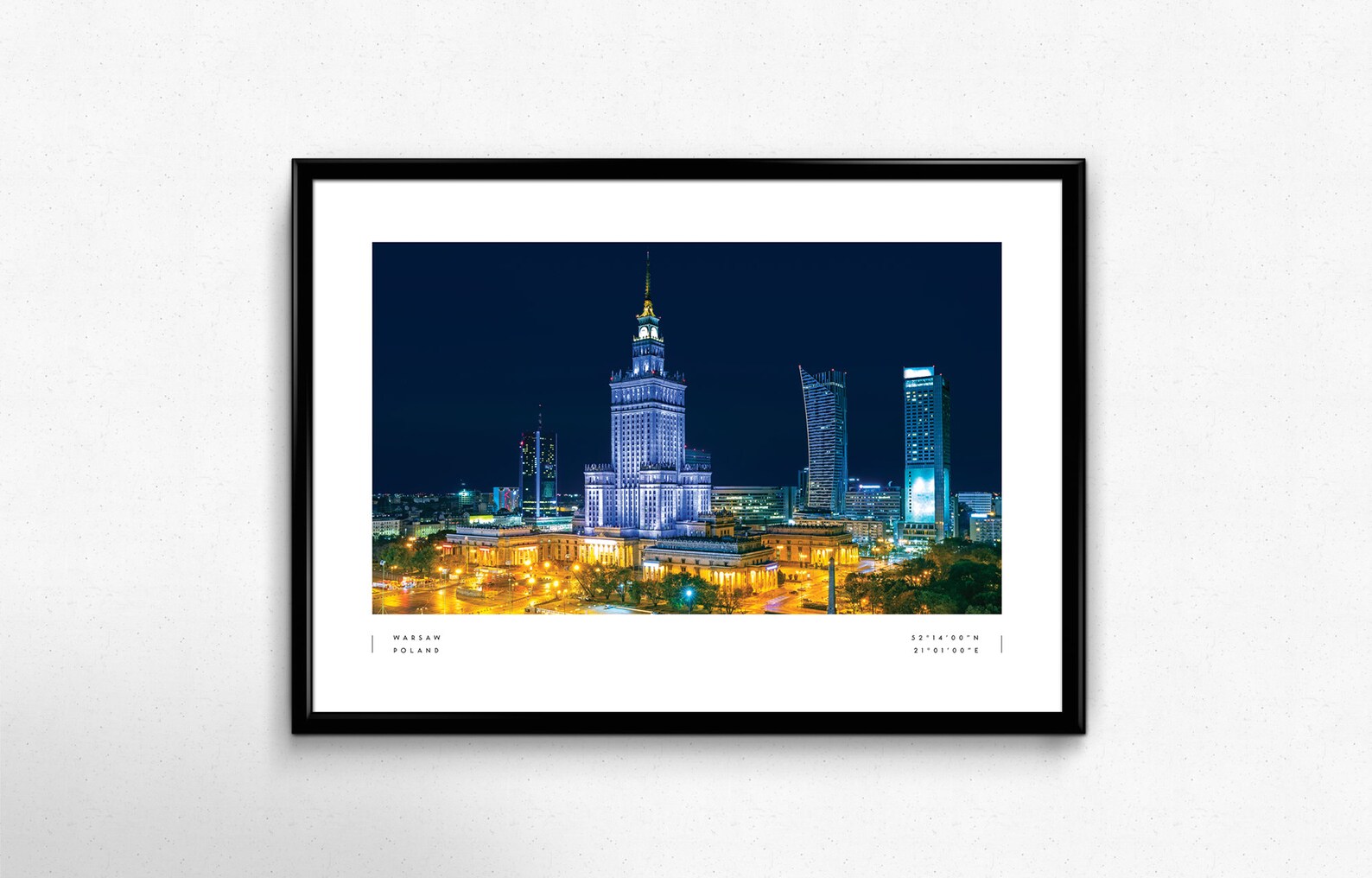 Warsaw Print Warsaw Poster Warsaw Coordinates Warsaw Wall Etsy