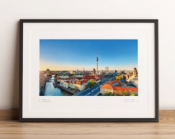 Berlin Print, Berlin Poster, Berlin Skyline, Berlin Koordinaten, Berlin Wandkunst, Berlin Fotodruck, Berlin Reise, Deutschland Poster Print