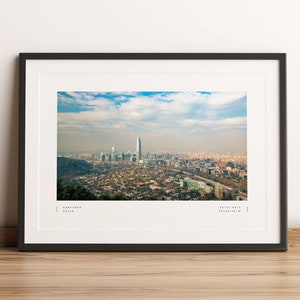 Santiago Print, Santiago Poster, Santiago Coordinates, Santiago Wall Art, Santiago Photo Print, Santiago Travel, Wall Decor, Chile Print