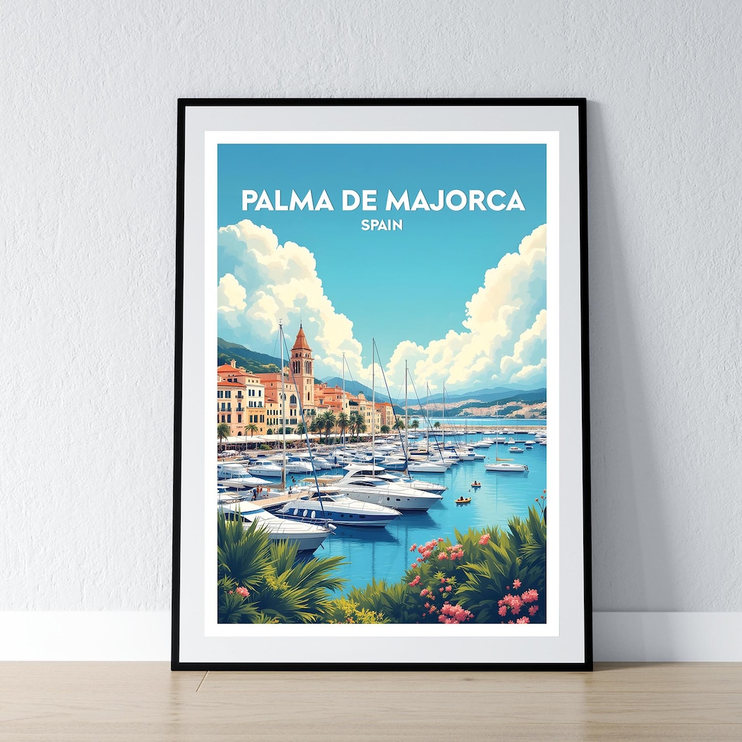 Majorca Poster Palma Print Spain Spanish Wall Art Gift Travel Poster ...