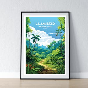 La Amistad National Park Poster La Amistad National Park Druck Minimalistisches Poster Print Wohnkultur Wand Kunst Reise Geschenk WPA