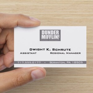 Dwight Schrute Business Card Assistant to the Regional Manager, Novelty ...