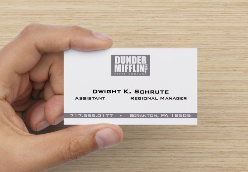 Dwight Schrute Business Card Assistant To The Regional | Etsy