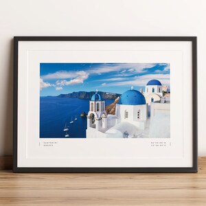Santorini Print, Santorini Poster, Santorini Coördinaten, Santorini Wall Art, Santorini Photo Print, Santorini Reizen, Home Decor, Griekenland