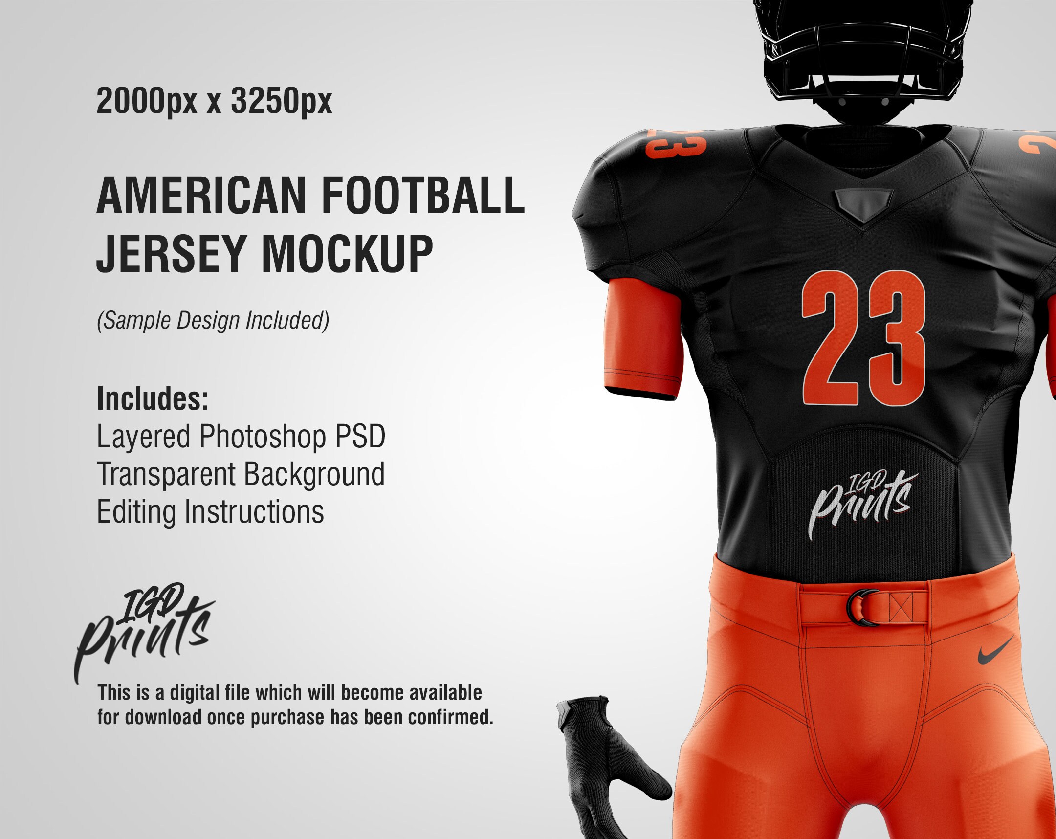 Geestig mond Gestaag American Football PSD Mockup Realistische Kit Jersey Mock - Etsy Nederland