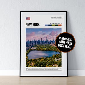 New York Poster New York Wall Art New York Koordinaten NYC Fotoabzug Reisegeschenk Central Park Poster Print Home Wanddeko